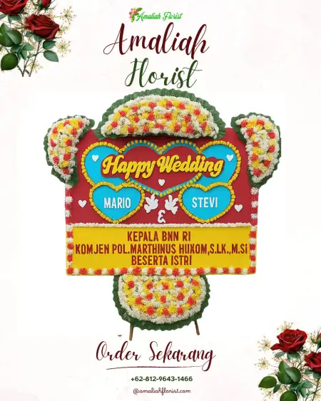 Papan Bunga Pernikahan Penanggal